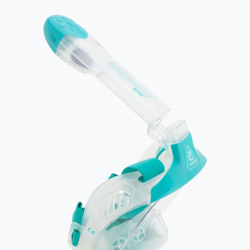 Маска повнолицьова для снорклінгу Cressi Java Full Face clear/aquamarine 7