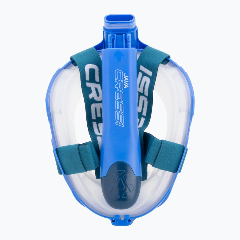 Маска повнолицьова для снорклінгу Cressi Java Full Face blue/blue navy 5