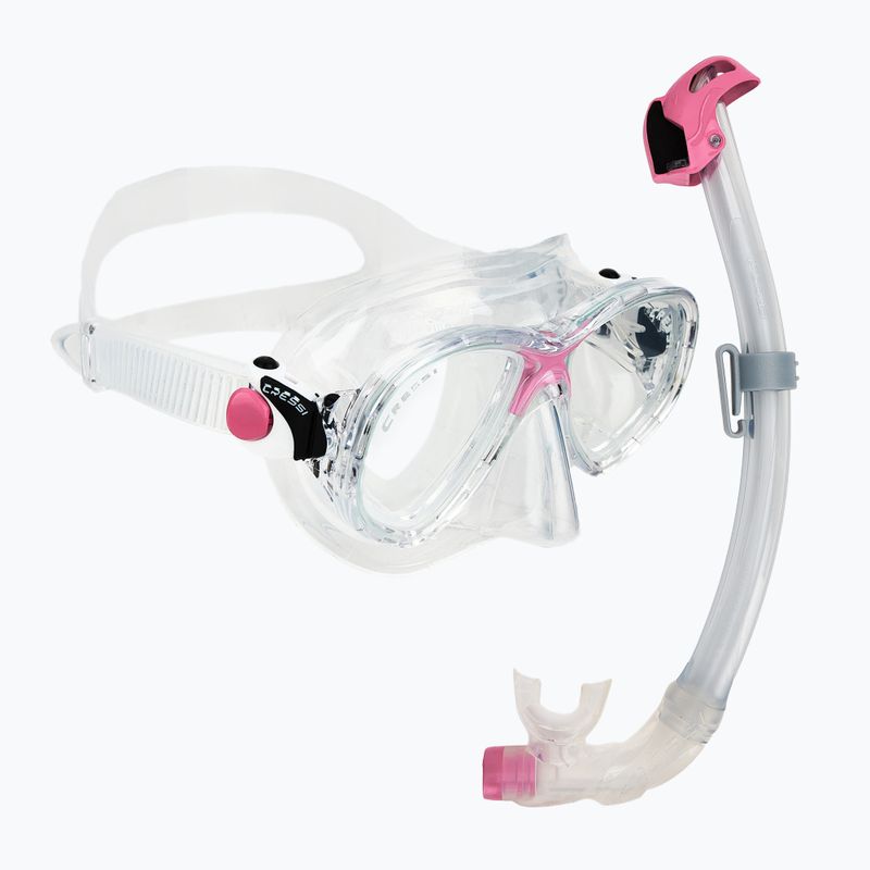 Набір для підводного плавання Cressi Marea + Seal Dry Jr clear/pink