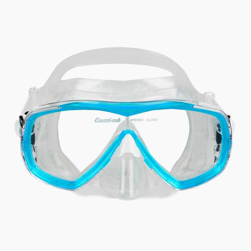 Набір для пірнання Cressi Estrella + Seal Dry clear/aquamarine 4