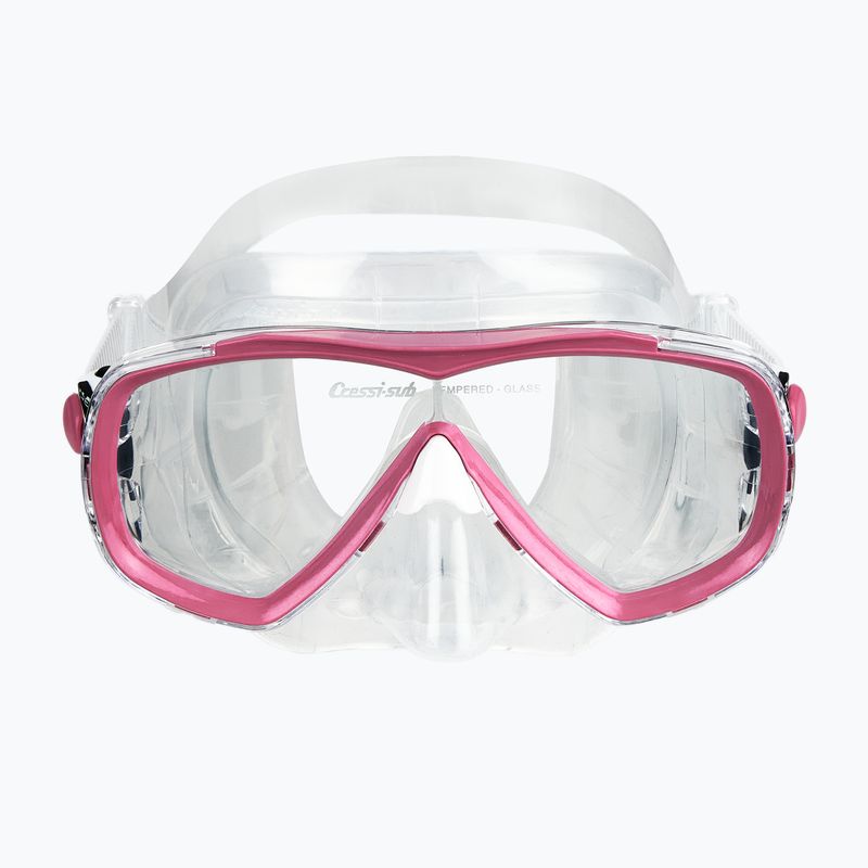 Набір для пірнання Cressi Estrella + Seal Dry clear/pink 4