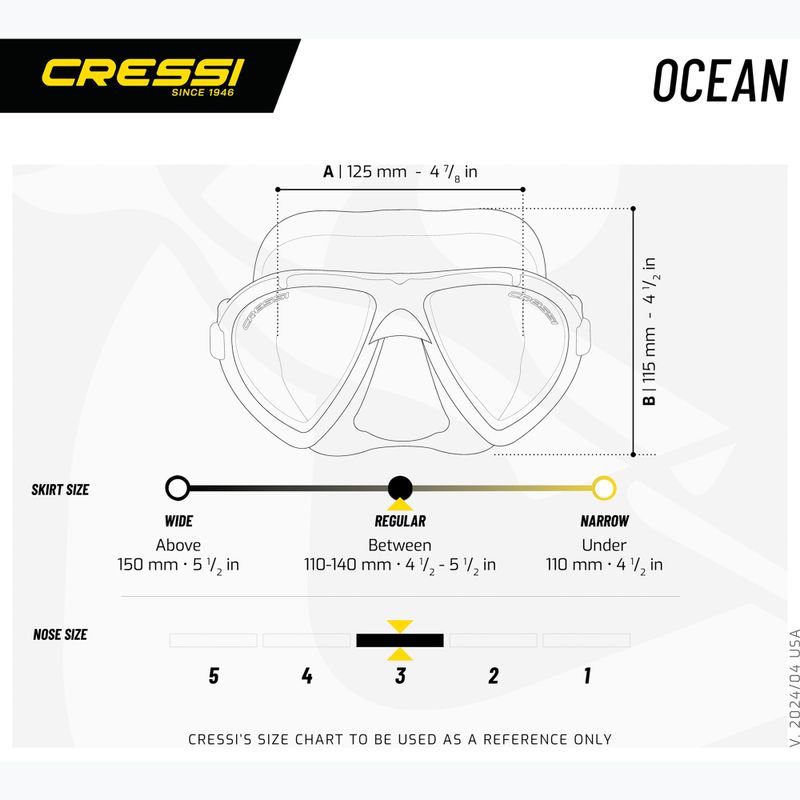 Маска для пірнання Cressi Ocean black/blue 5