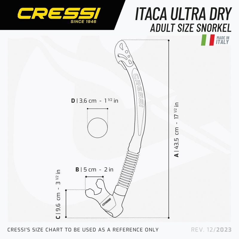 Трубка для пірнання Cressi Itaca Ultra Dry clear/aquamarine 5