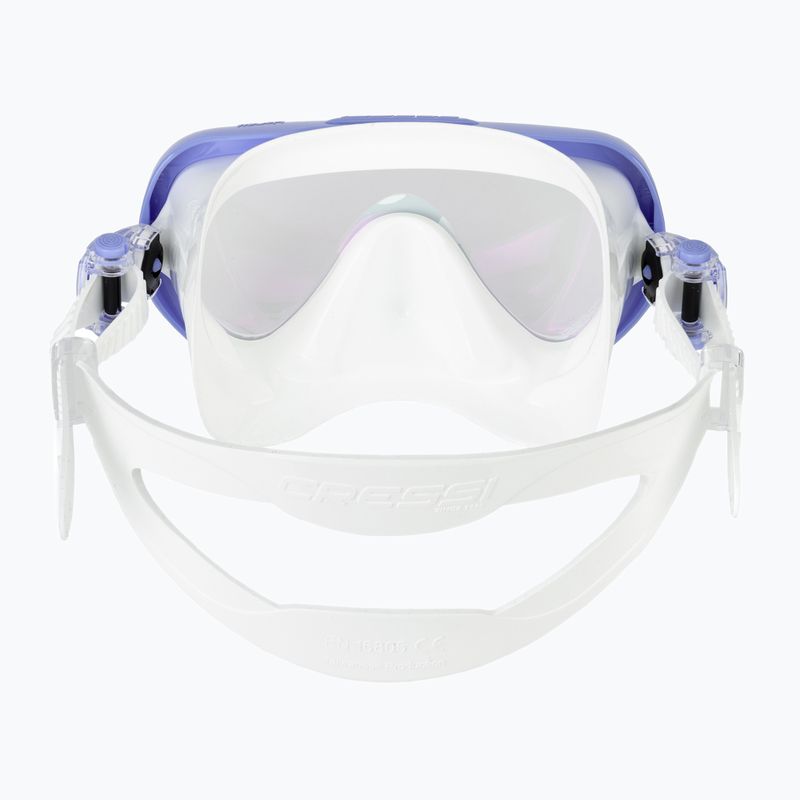 Маска для дайвінгу жіноча Cressi Honey 420 UV white/lilac/blue/orange 4
