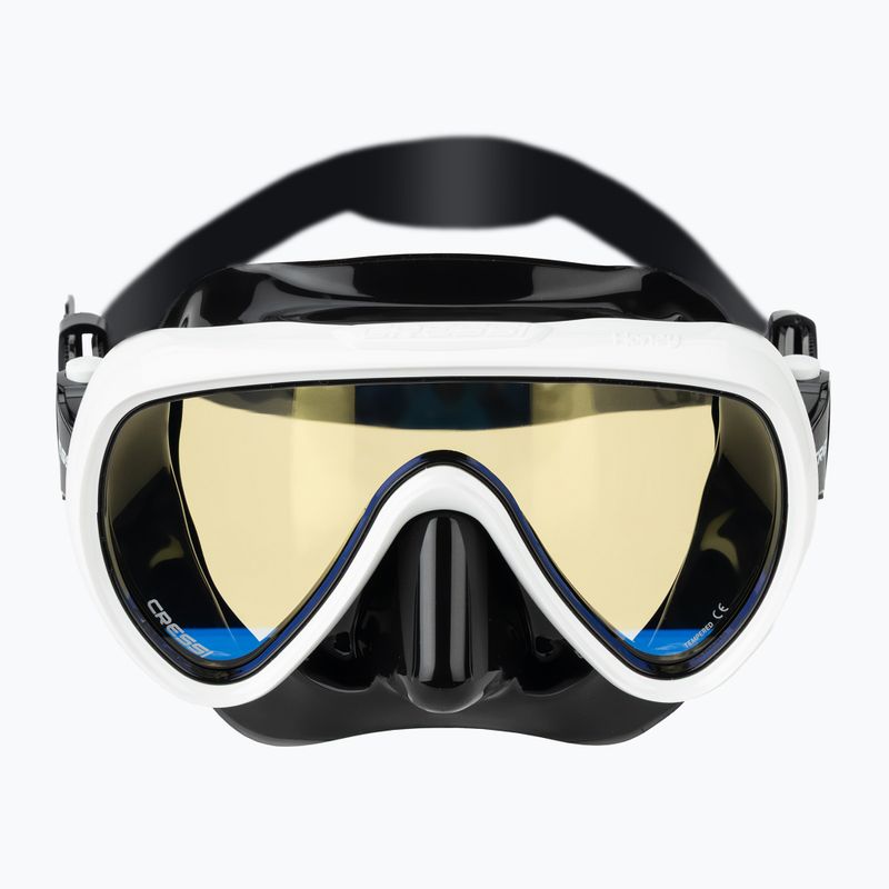 Маска для дайвінгу жіноча Cressi Honey 420 UV black/white/yellow/blue 2