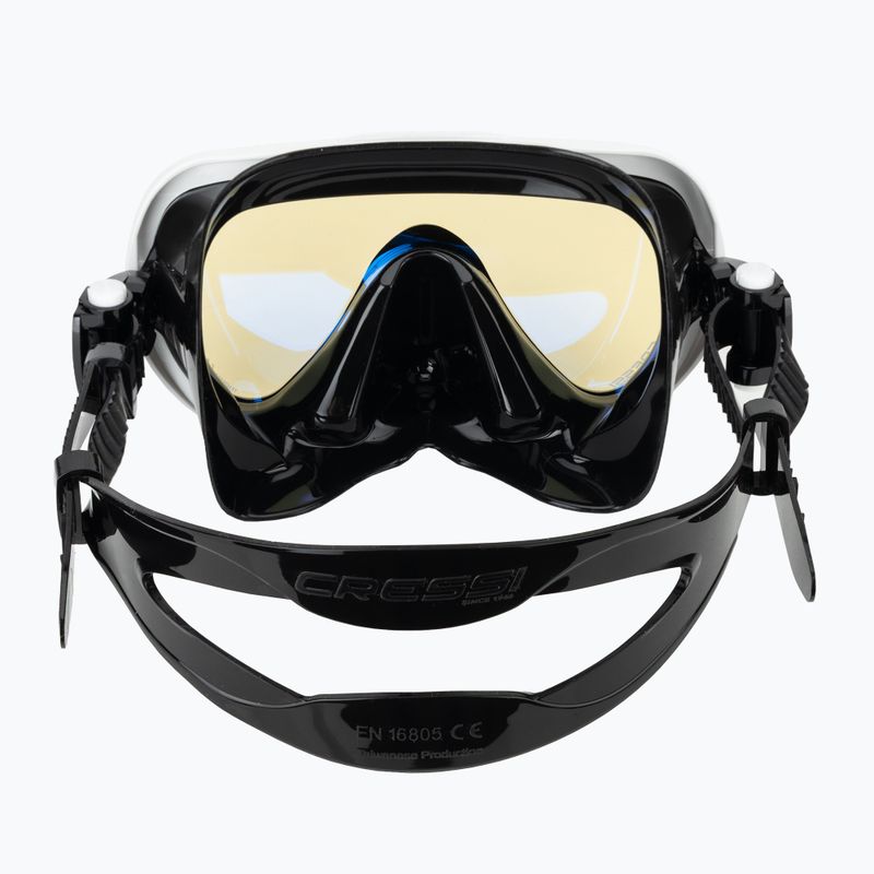Маска для дайвінгу жіноча Cressi Honey 420 UV black/white/yellow/blue 4