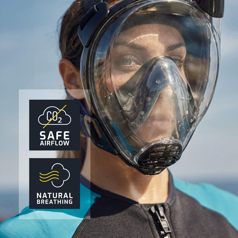 Маска повнолицева для снорклінгу Cressi Komodo Full Face black/yellow 10