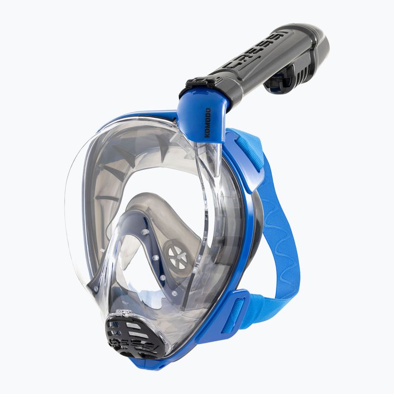 Маска повнолицева для снорклінгу Cressi Komodo Full Face blue/black 5