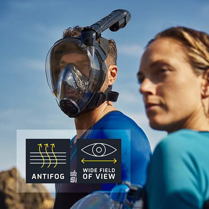 Маска повнолицева для снорклінгу Cressi Komodo Full Face black/black 12