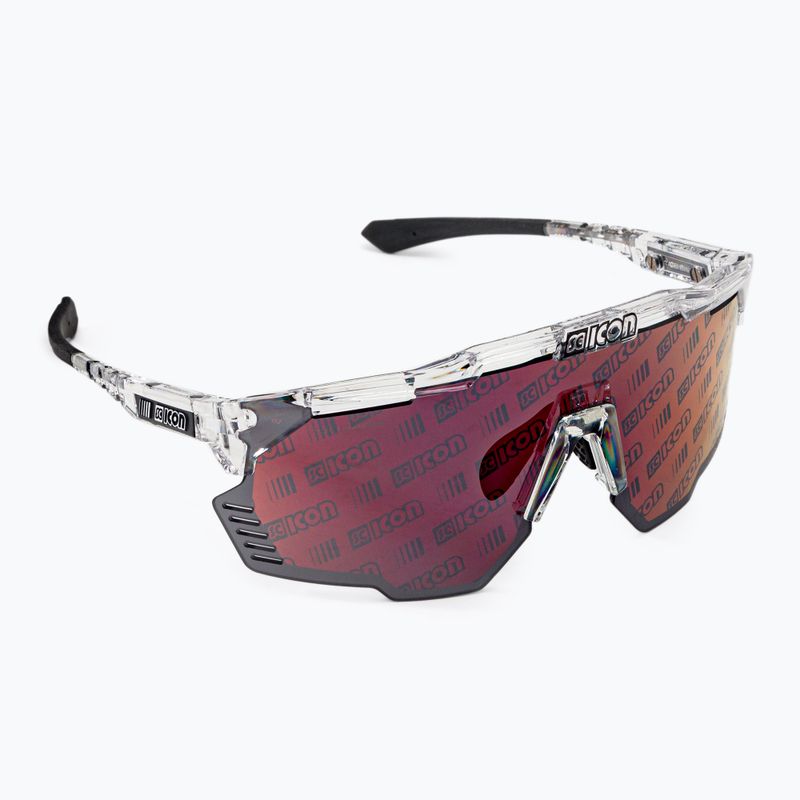 Окуляри велосипедні SCICON Aeroshade Kunken crystal gloss/scnpp monogram multimirror red EY31130700
