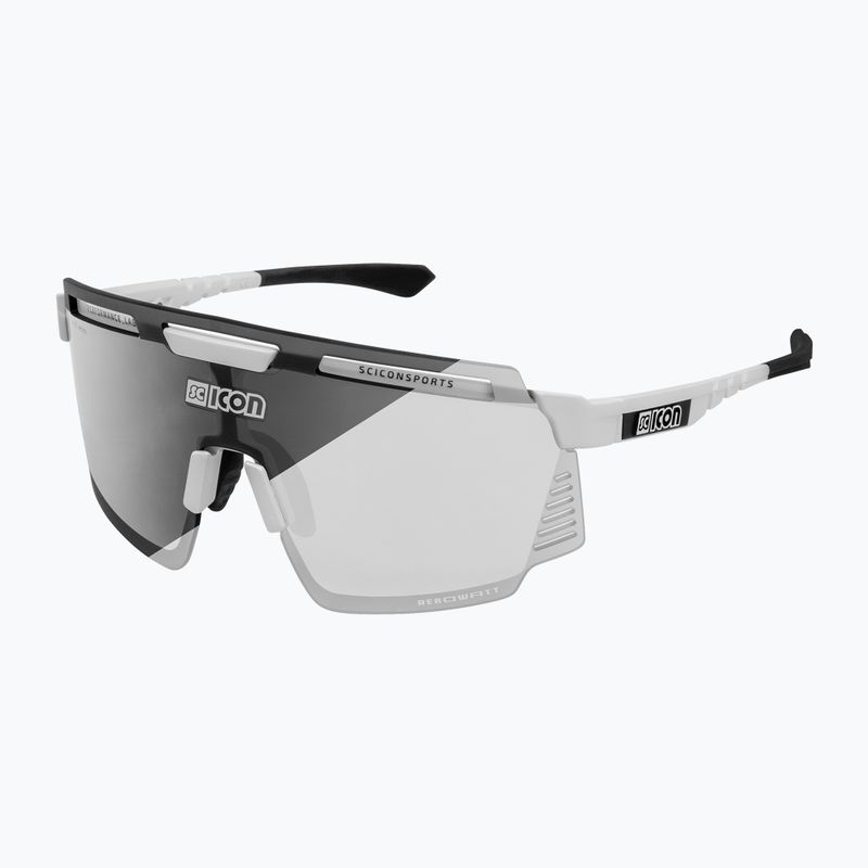 Окуляри велосипедні SCICON Aerowatt white gloss/scnpp photocromic silver EY37010800 2