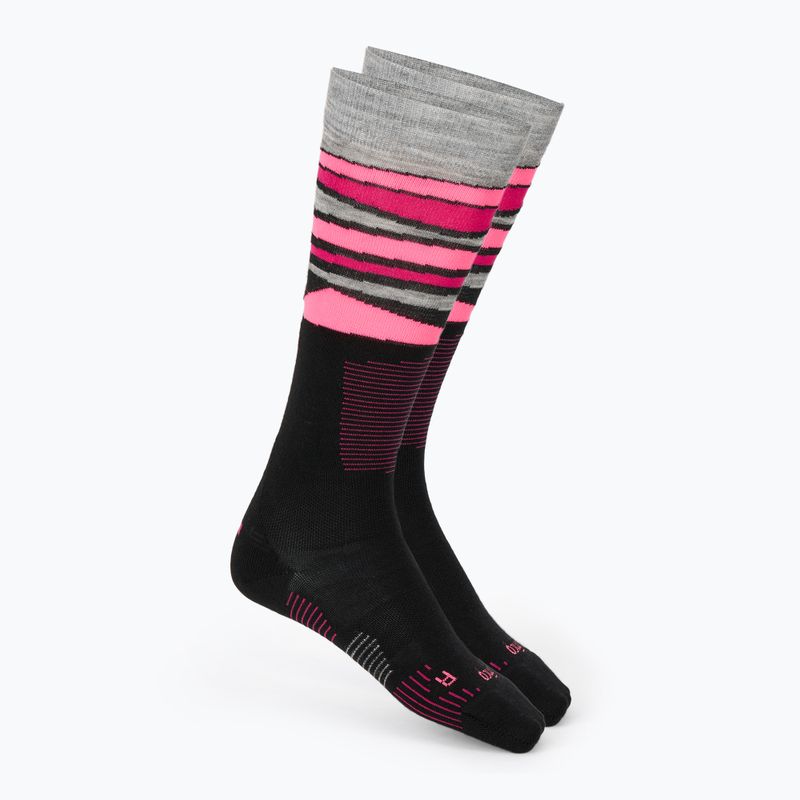 Шкарпетки гірськолижні жіночі Mico Light Weight Superthermo Natural Merino Ski nero/fucsia fluo