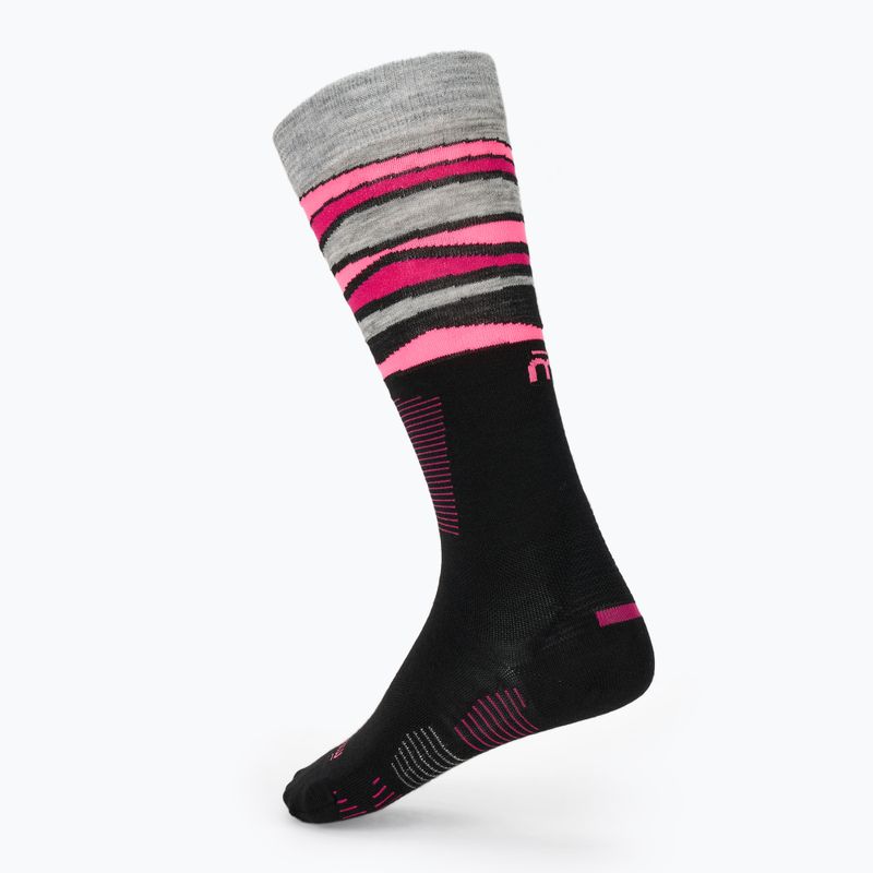 Шкарпетки гірськолижні жіночі Mico Light Weight Superthermo Natural Merino Ski nero/fucsia fluo 2
