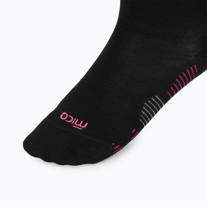 Шкарпетки гірськолижні жіночі Mico Light Weight Superthermo Natural Merino Ski nero/fucsia fluo 3