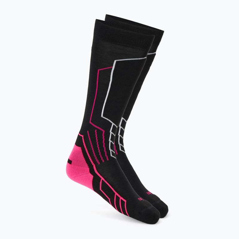Жіночі лижні шкарпетки Mico Medium Weight Warm Control Ski black/fuchsia fluorescent