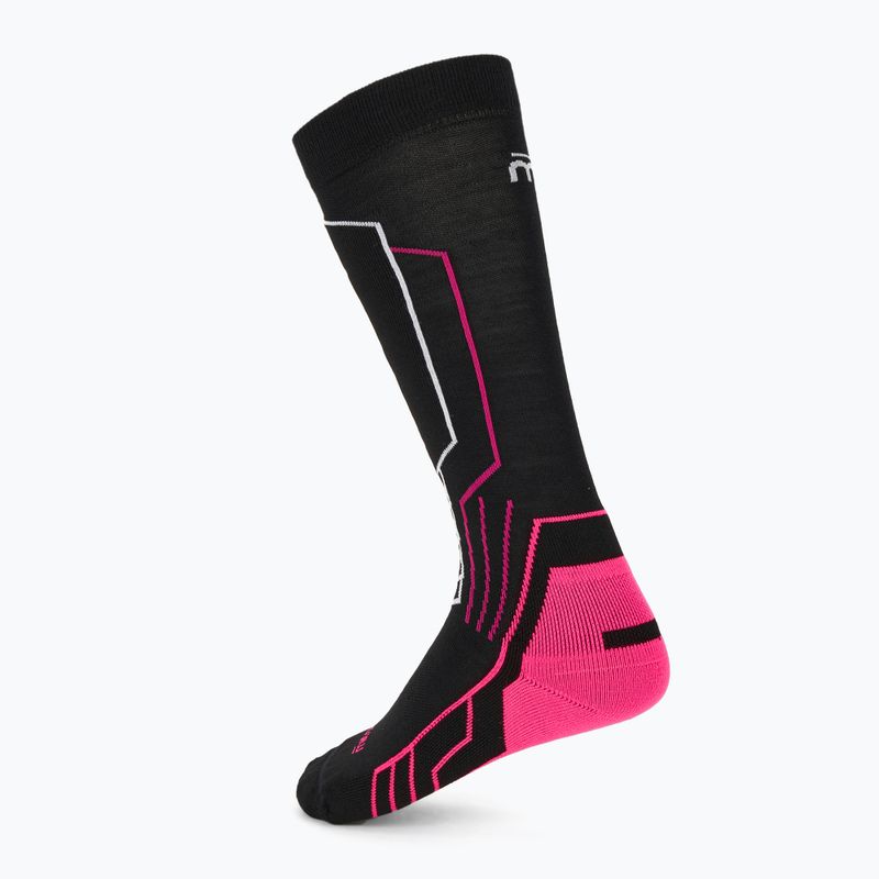 Шкарпетки гірськолижні жіночі Mico Medium Weight Warm Control Ski nero/fucsia fluo 2