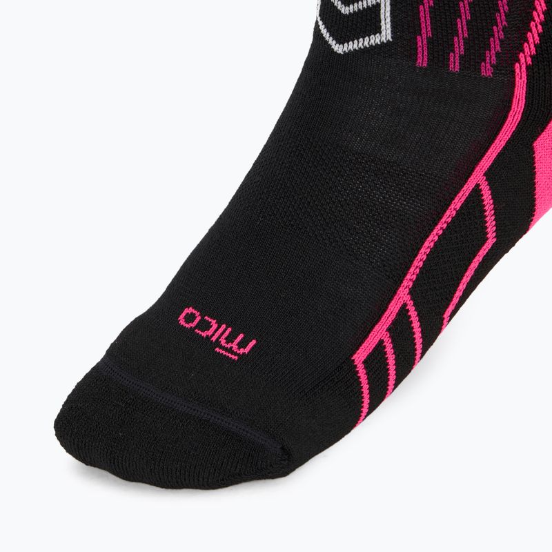 Жіночі лижні шкарпетки Mico Medium Weight Warm Control Ski black/fuchsia fluorescent 3