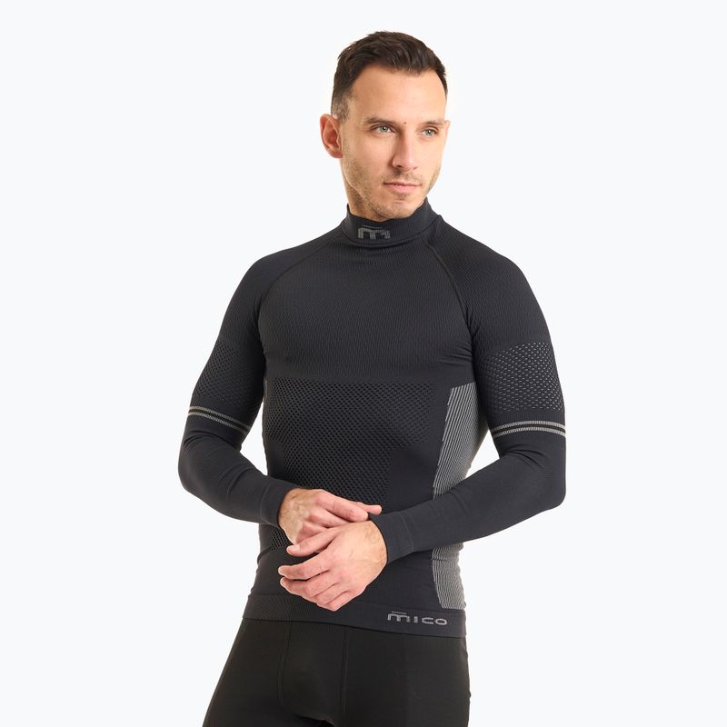 Чоловіча термоактивна кофта Mico M1 Mock Neck nero