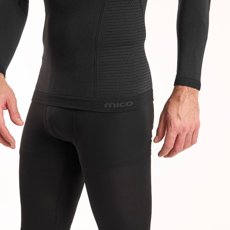 Чоловіча термоактивна кофта Mico Odor Zero Round Neck nero 4