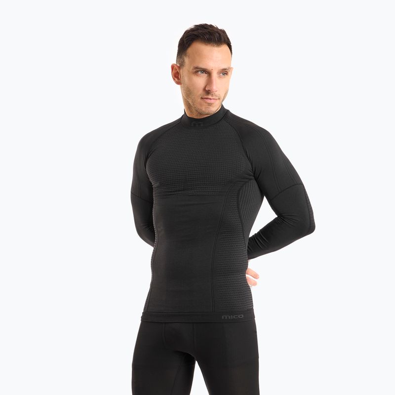 Чоловіча термоактивна кофта Mico Odor Zero Mock Neck nero