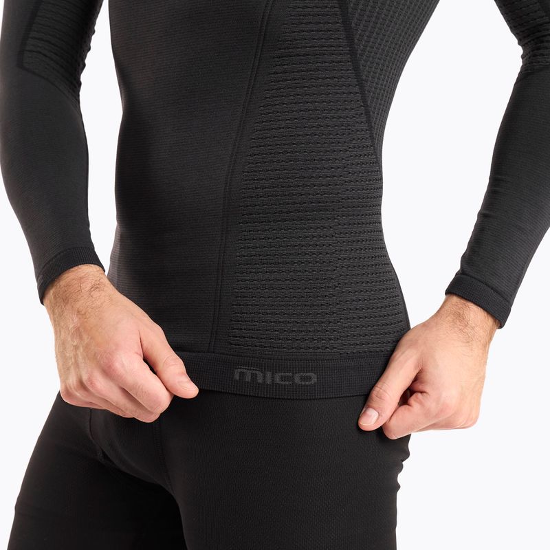 Чоловіча термоактивна кофта Mico Odor Zero Mock Neck nero 5