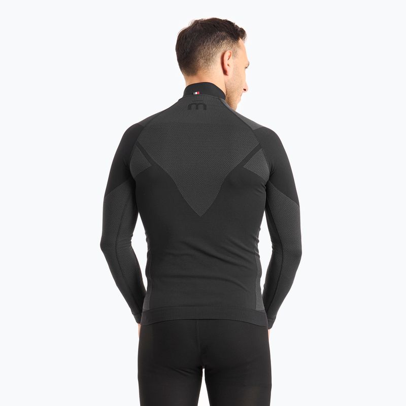 Чоловіча термоактивна кофта Mico Warm Control Zip Neck nero 2