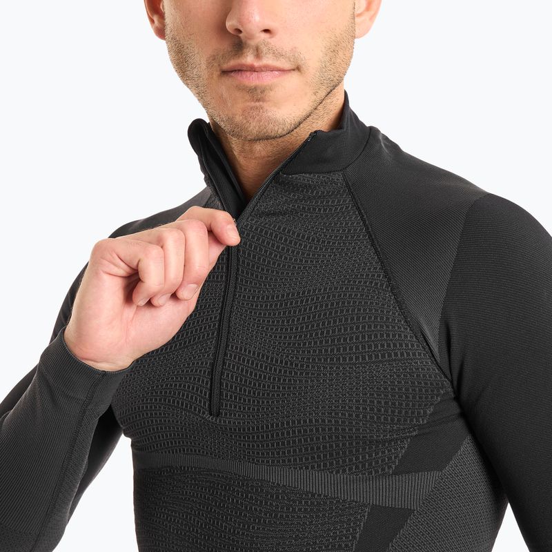 Чоловіча термоактивна кофта Mico Warm Control Zip Neck nero 3