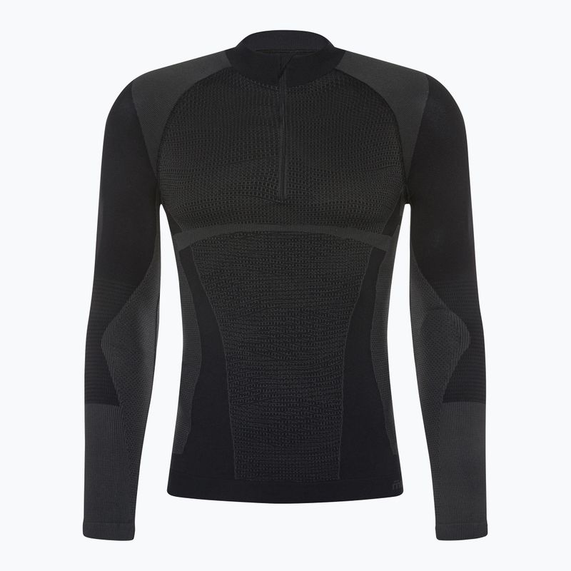 Чоловіча термоактивна кофта Mico Warm Control Zip Neck nero 6
