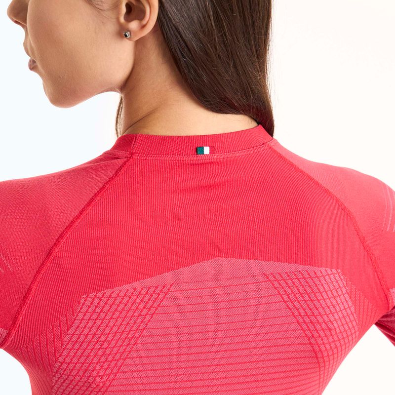 Жіноча термоактивна кофта Mico Warm Control Round Neck fragola 4