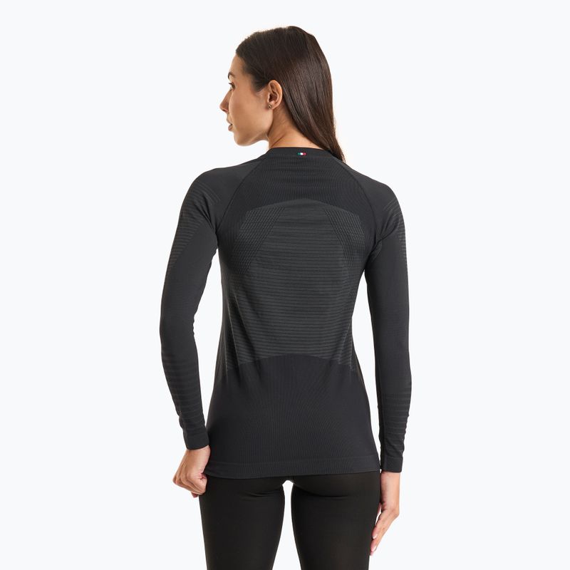 Жіноча термоактивна кофта Mico Warm Control Round Neck nero 2