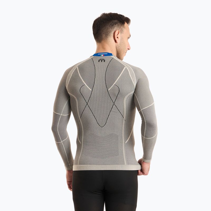 Чоловіча термоактивна кофта Mico Odor Zero Round Neck grigio 2