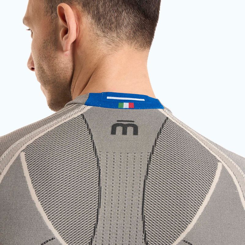 Чоловіча термоактивна кофта Mico Odor Zero Round Neck grigio 3