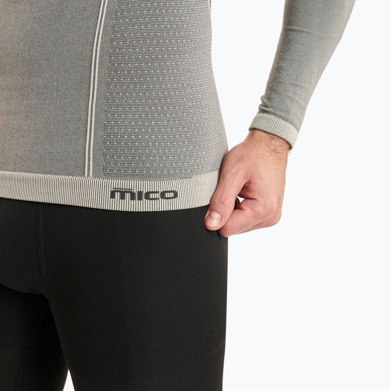 Чоловіча термоактивна кофта Mico Odor Zero Round Neck grigio 4