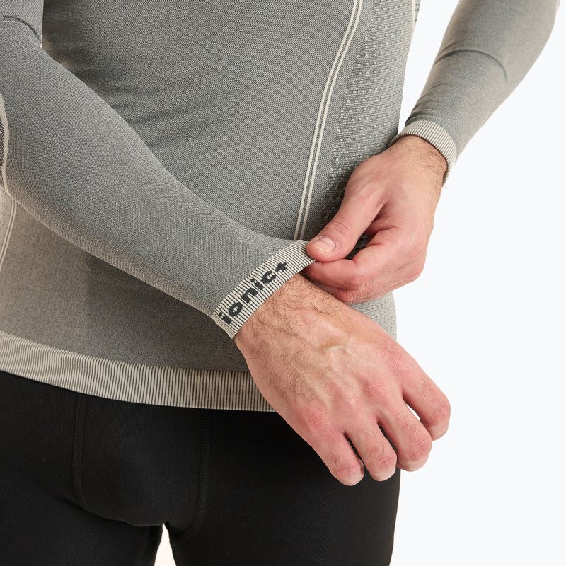 Чоловіча термоактивна кофта Mico Odor Zero Round Neck grigio 5