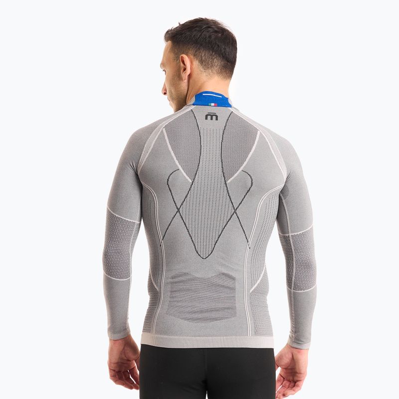 Чоловіча термоактивна кофта Mico Odor Zero Mock Neck grigio 2