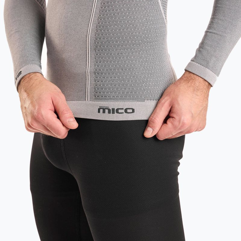 Чоловіча термоактивна кофта Mico Odor Zero Mock Neck grigio 4