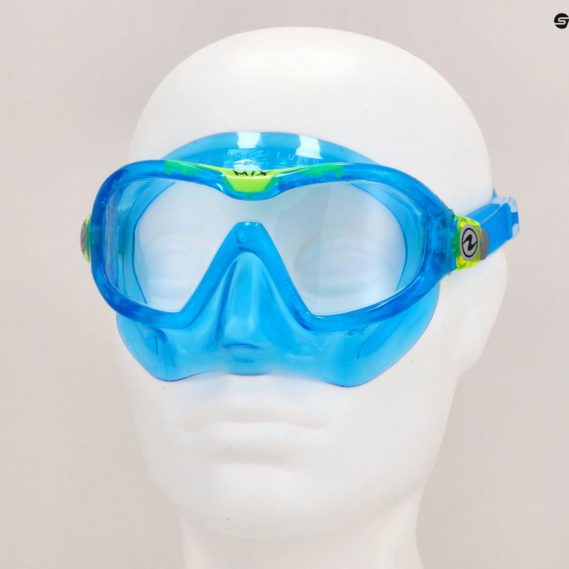 Маска для снорклінгу дитяча Aqualung Mix light blue/bright green 7