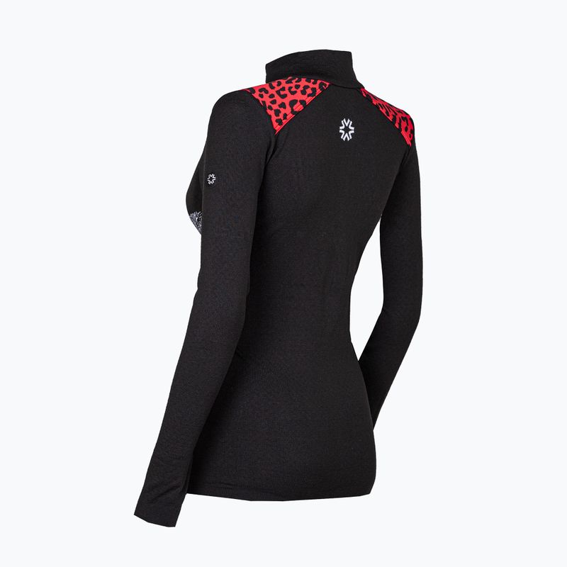 Кофта термічна жіноча Newland Snowdrop Half Zip black/red 2