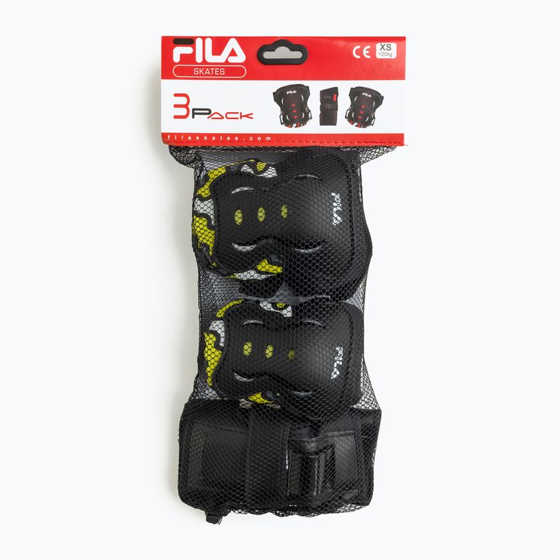 Набір протекторів для дітей FILA FP Gears black/yellow 9