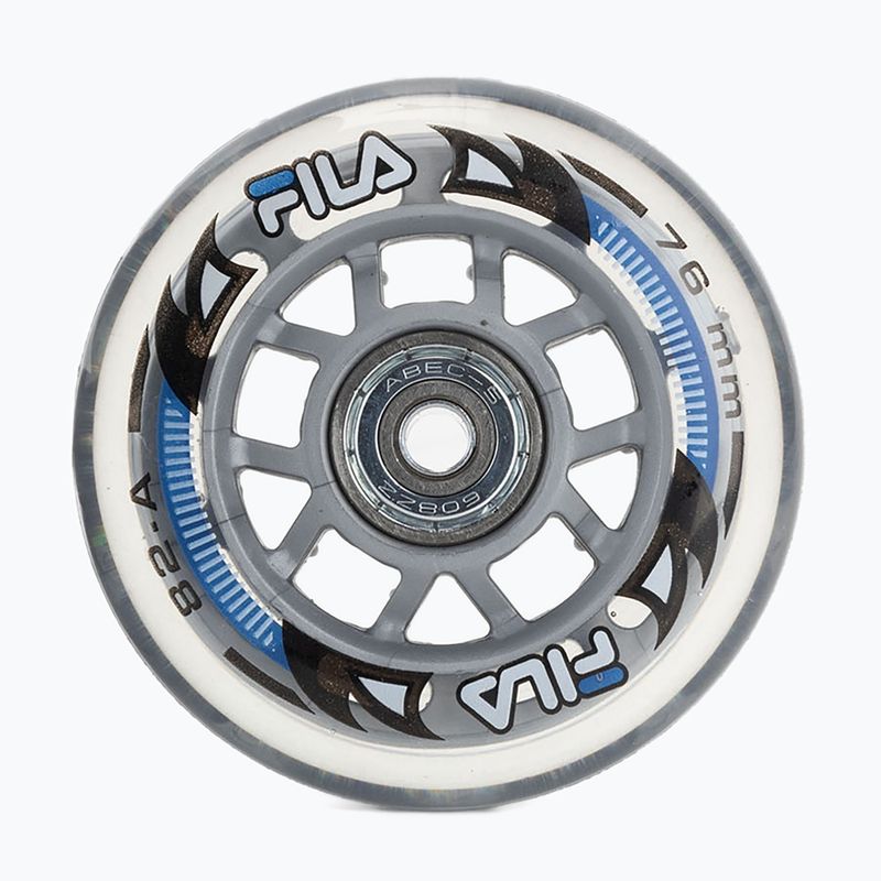 Колеса для роликових ковзанів з підшипниками FILA Wheels ABEC 5 76mm/82A 8 шт. white