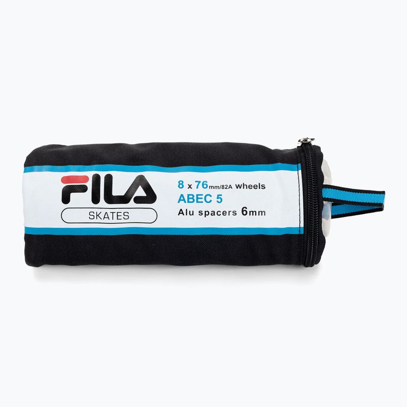 Колеса для роликових ковзанів з підшипниками FILA Wheels ABEC 5 76mm/82A 8 шт. white 3