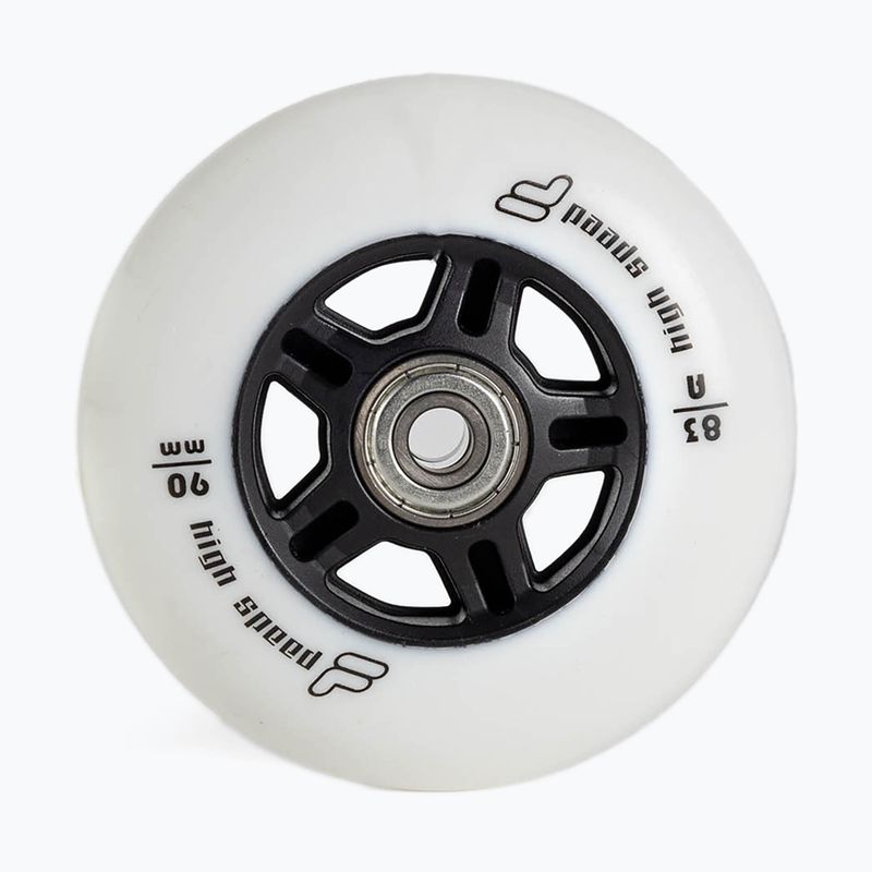 Колеса для роликових ковзанів з підшипниками FILA Wheels ABEC 9 90mm/83A 8 шт. white
