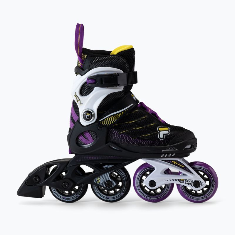Роликові ковзани дитячі FILA Wizy G black/yellow magenta 2