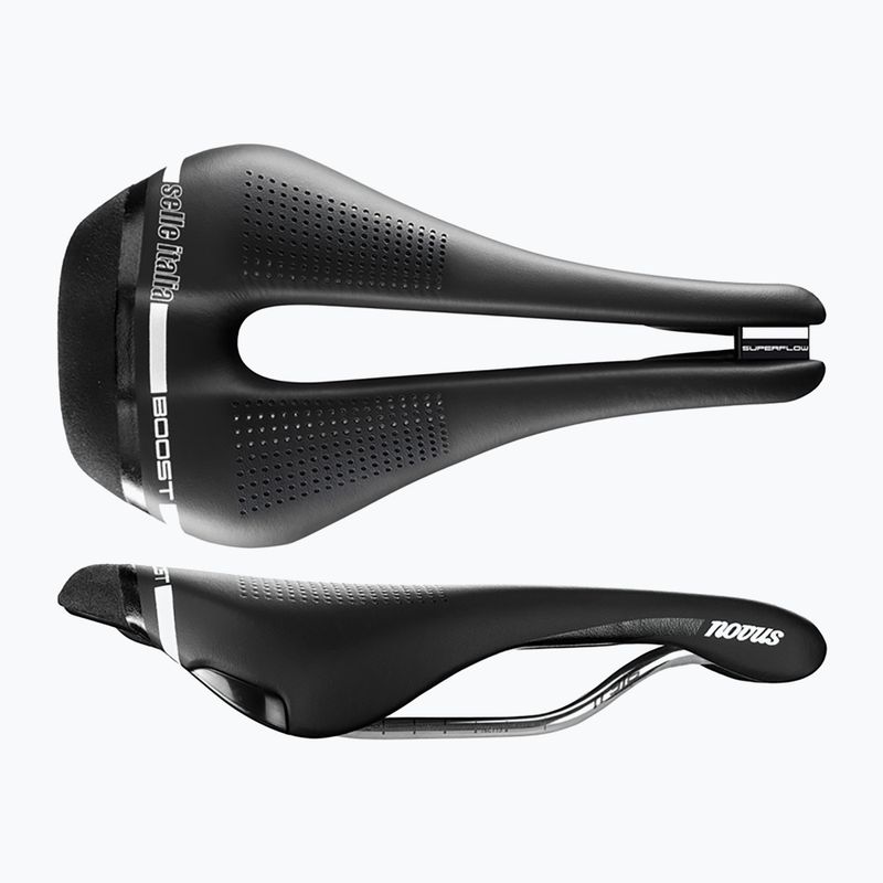 Велосідло Selle Italia Novus Boost Superflow S Ti 316 Rail Fibra-Tek чорне SIT-080A302IKC002