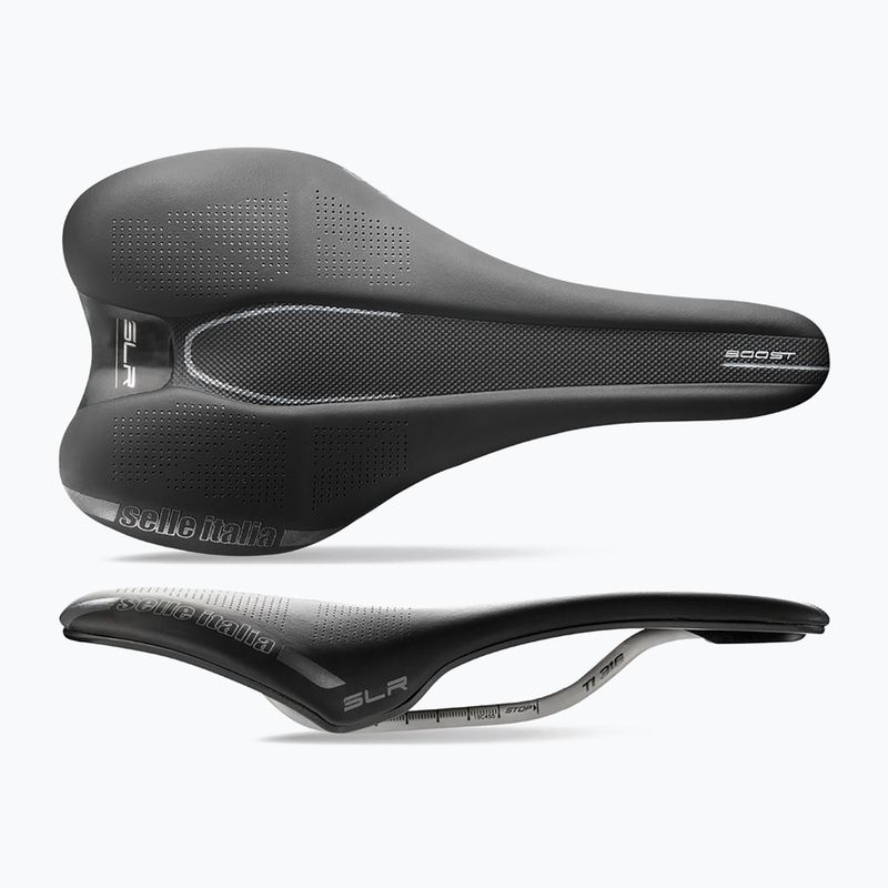 Велосідло Selle Italia Slr Boost Ti 316 Rail Fibra-Tek чорне SIT-041A120IKC001 6