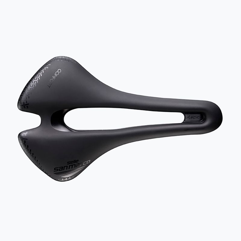 Чоловіче велосипедне сідло SAN MARCO Aspide Dynamic Comfort Short Open чорного кольору 2
