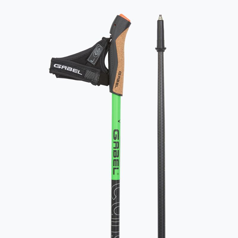 Палиці для скандинавської ходьби GABEL Carbon XT 2S 80 F.L. чорний/лаймовий 3
