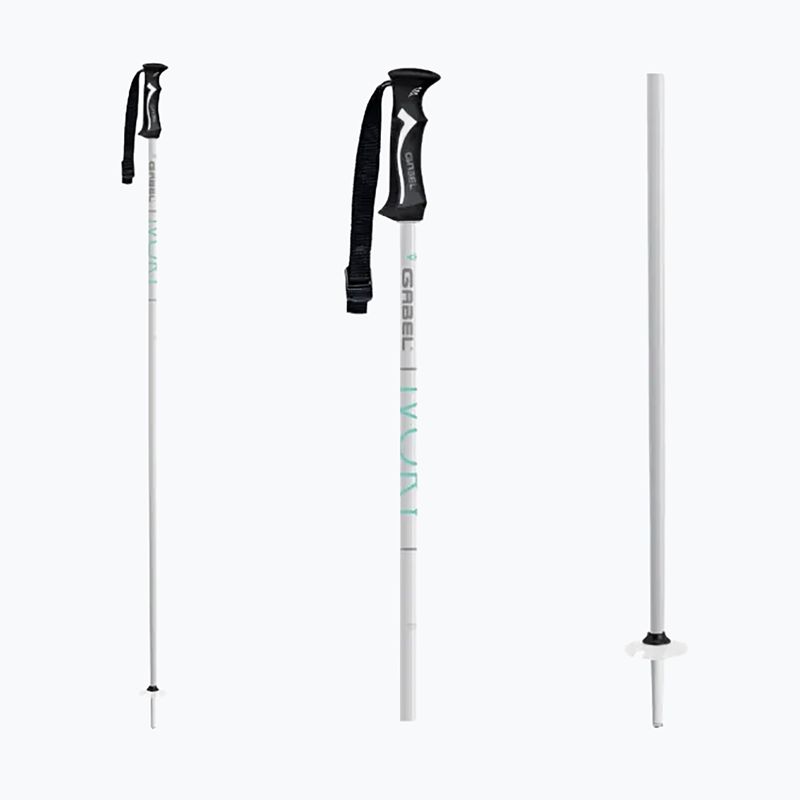 Палиці лижні GABEL Ivory white/aqua 2