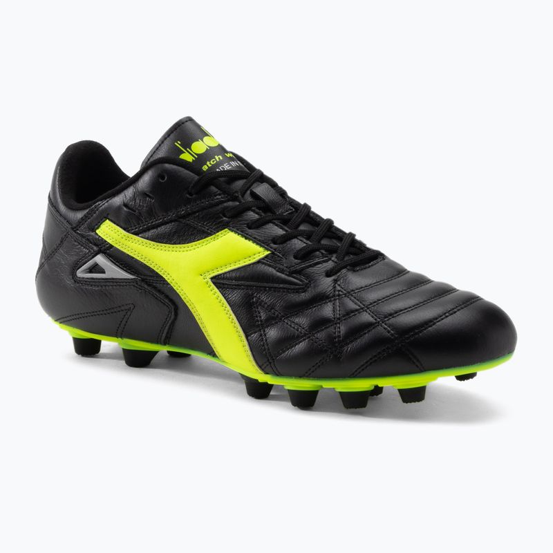 Футбольні бутси чоловічі Diadora Match Winner RB Italy LT MDPU чорно-зелені DD-101.172363-C0004