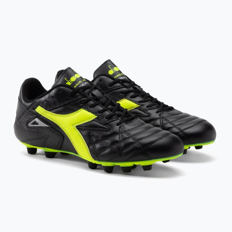 Футбольні бутси чоловічі Diadora Match Winner RB Italy LT MDPU чорно-зелені DD-101.172363-C0004 5